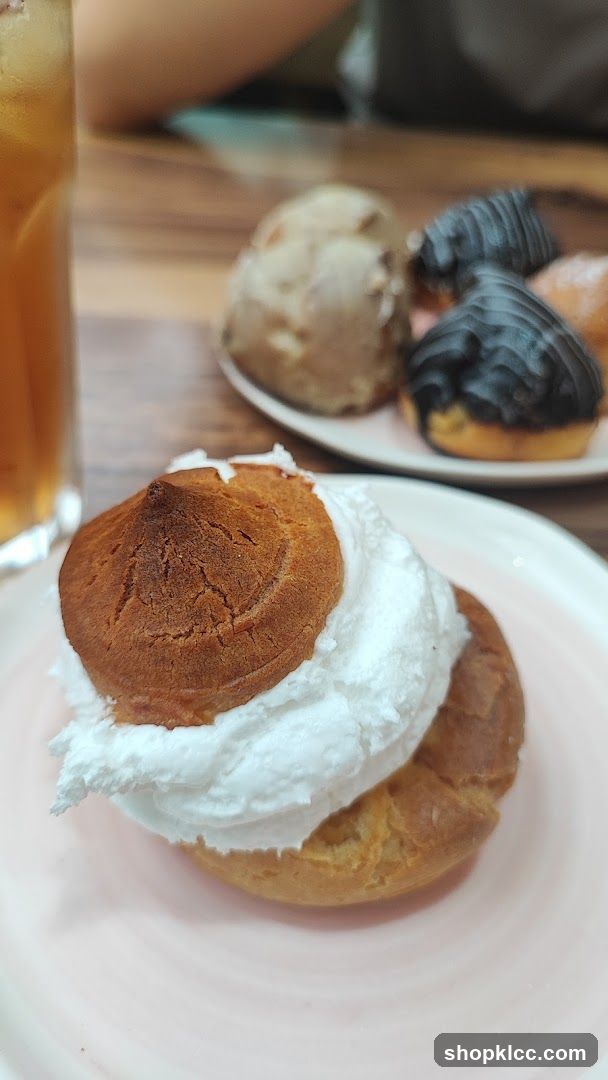 Dessert and Drink on Table