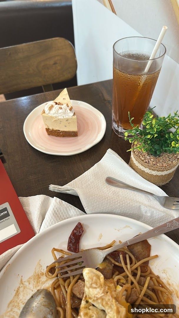Dining Table with Food and Drink