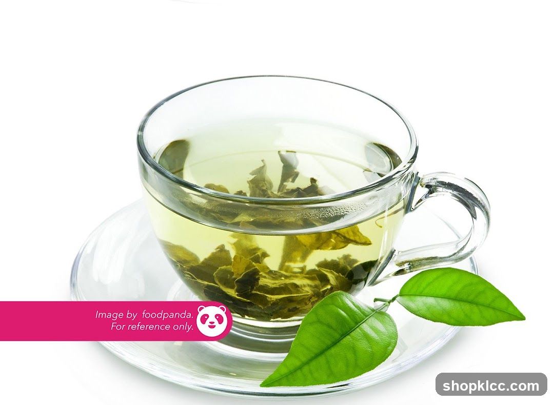 Green Tea in Glass Cup