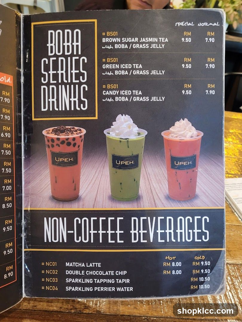 Boba Series Drinks & Non-Coffee Beverages