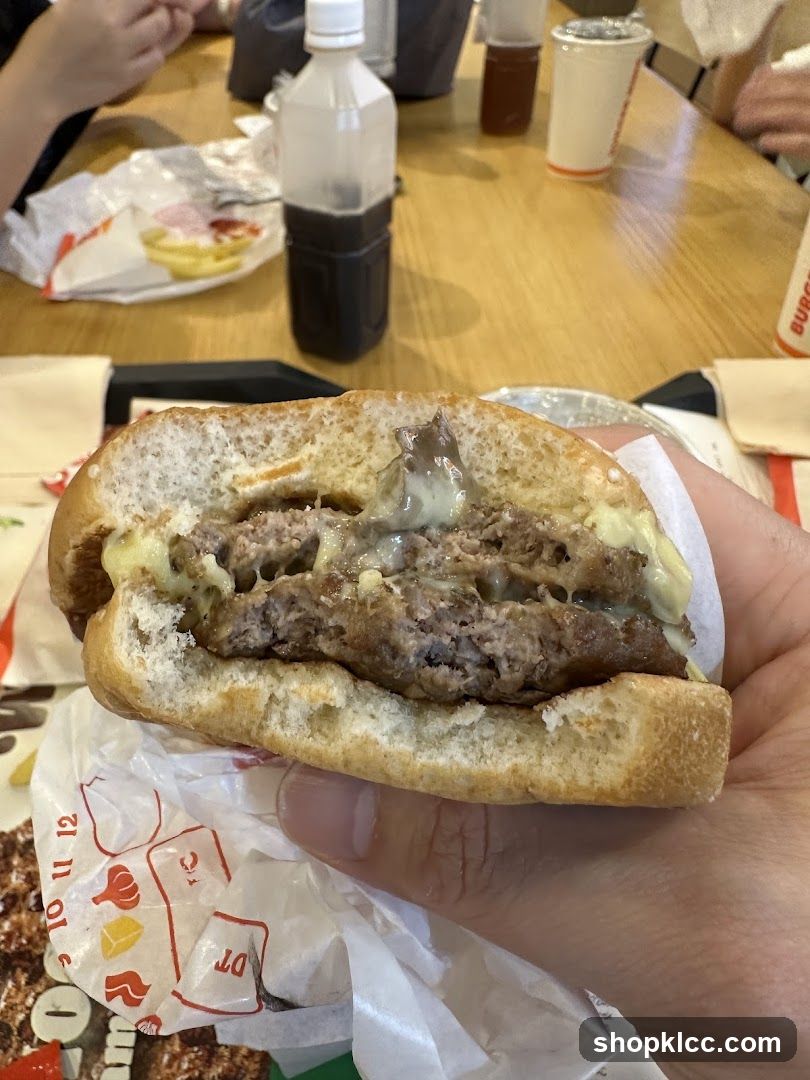 Burger with melted cheese and sauce