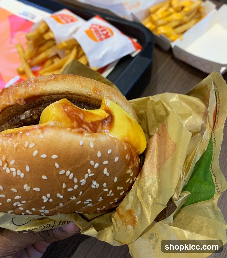 Fast Food Meal with Burger and Fries