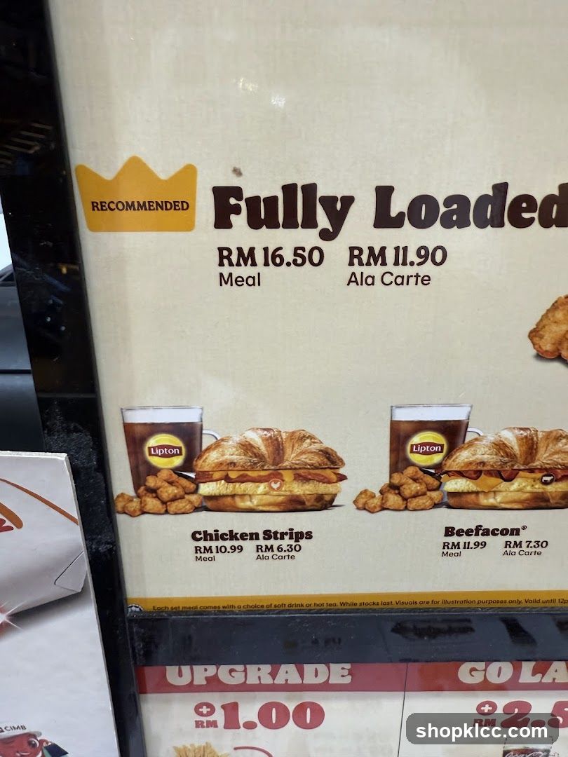 Fully Loaded Menu Board