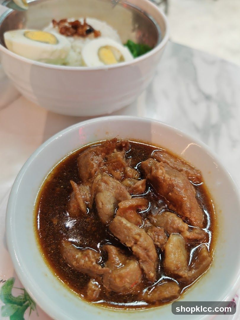 Bowl of Braised Meat and Rice Bowl with Boiled Egg