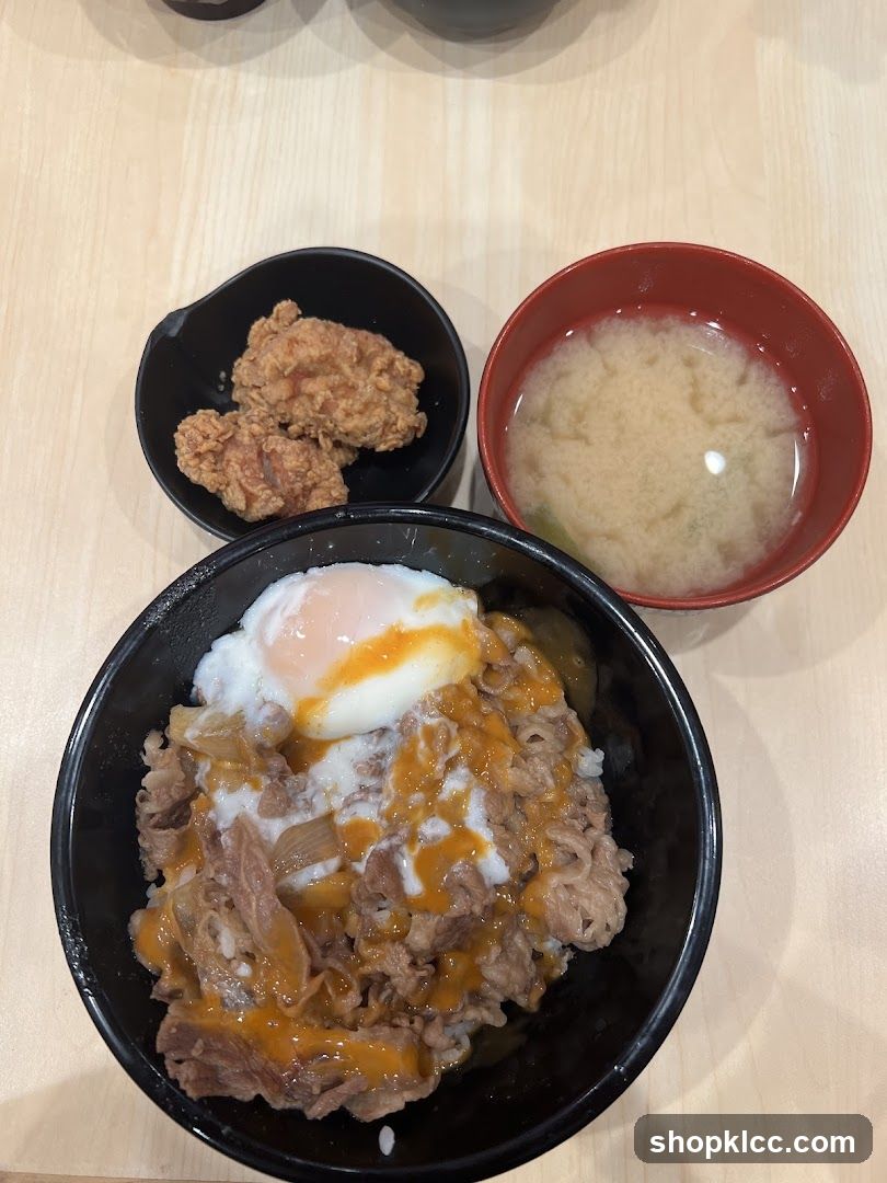 Bowl with Fried Chicken and Egg