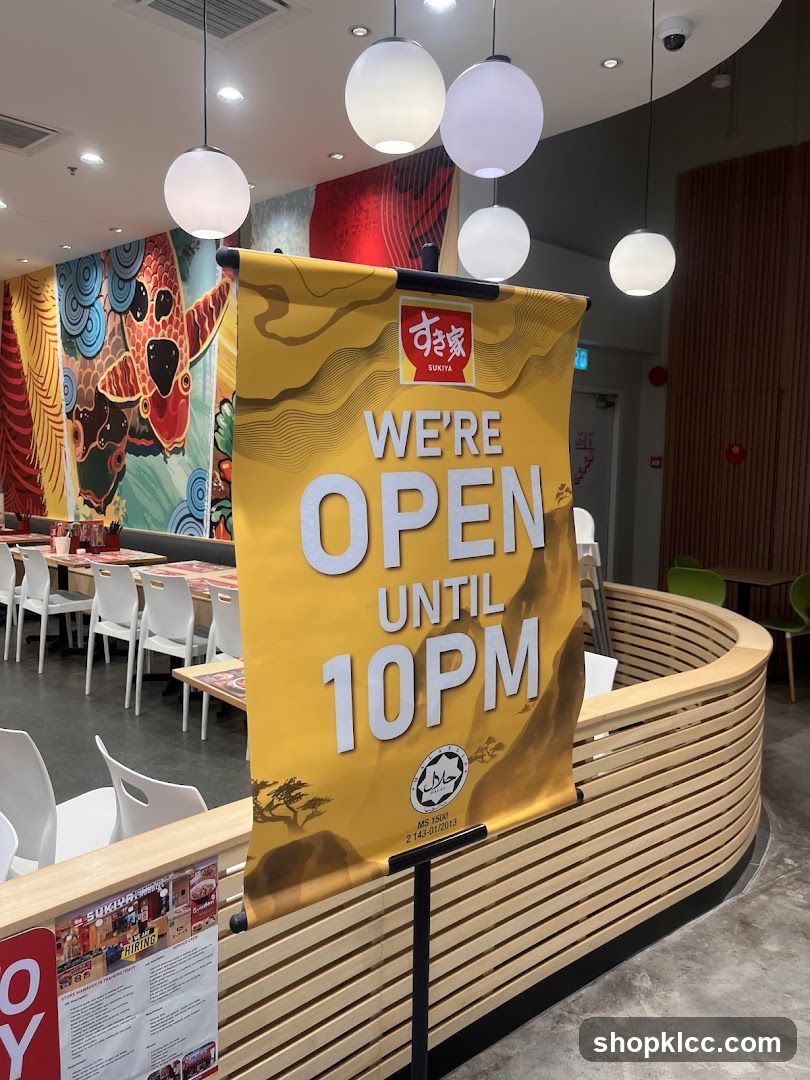 Restaurant Interior with Open Sign