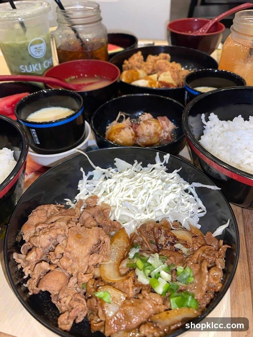 Japanese-style meal spread