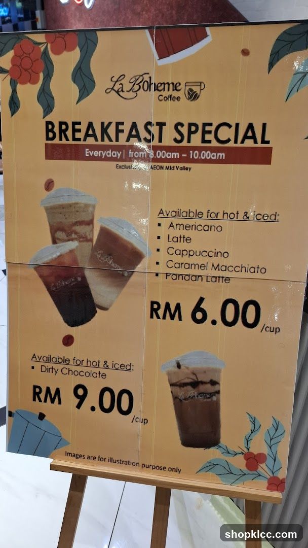 La Boheme Coffee Breakfast Special