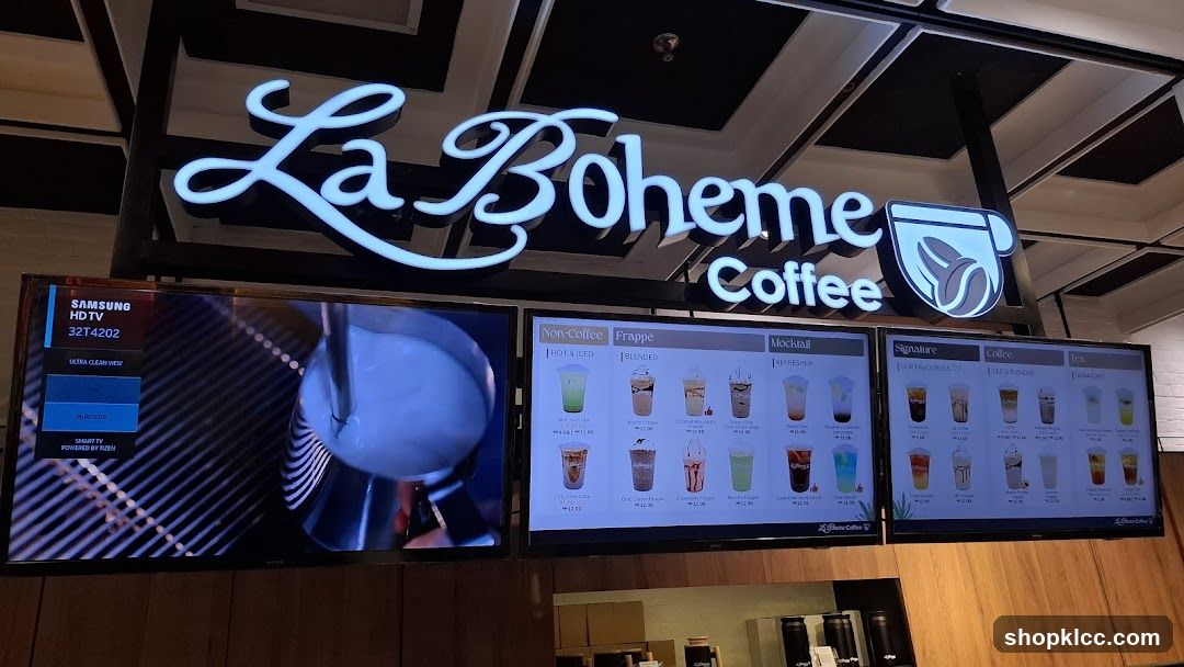 La Boheme Coffee Menu