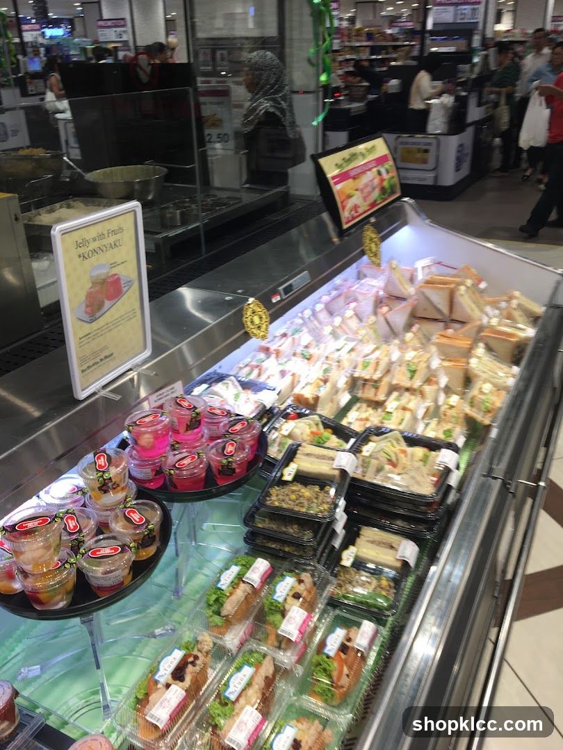 Deli Counter with Sandwiches and Desserts