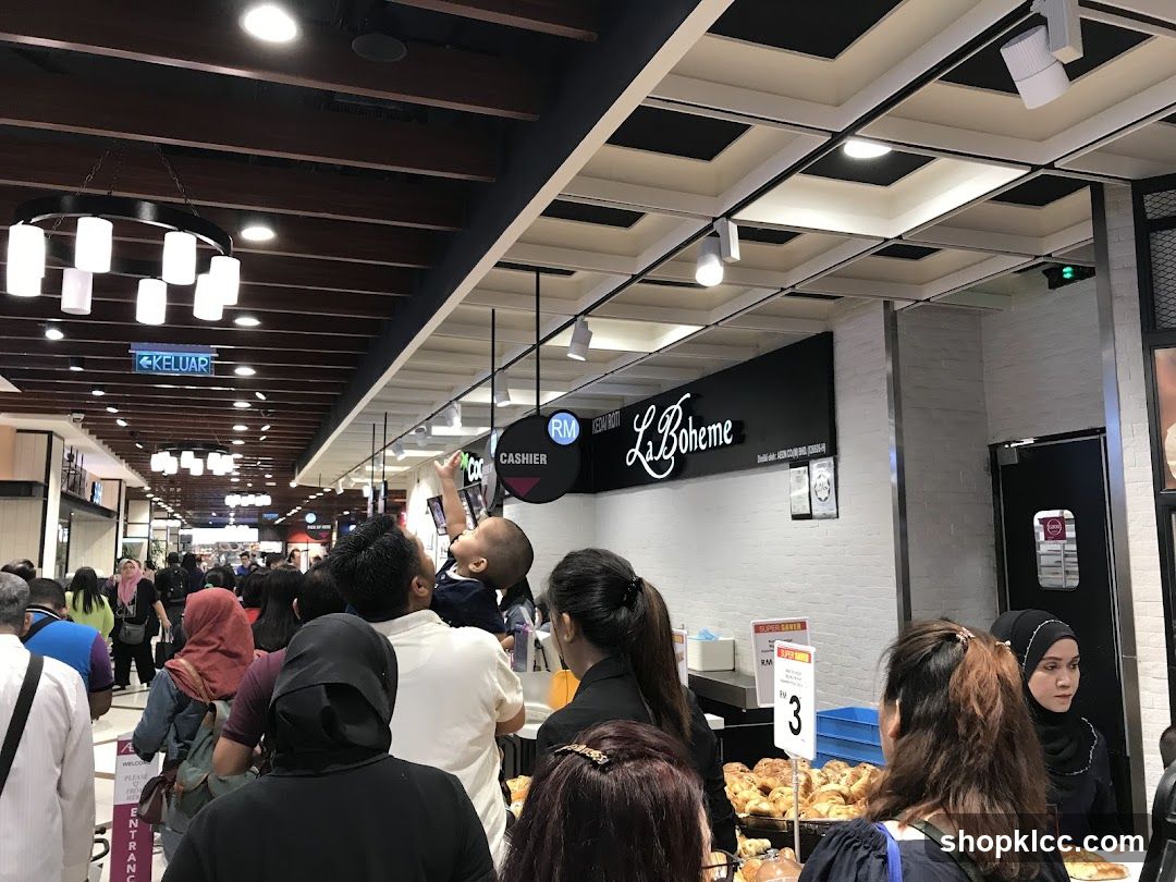 Bakery interior with customers