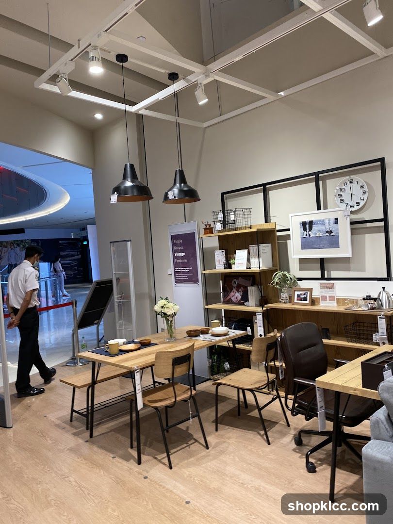 Interior of a furniture store