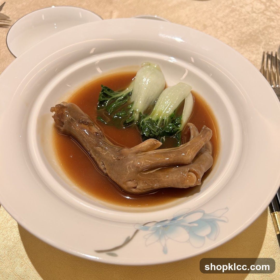 Braised Duck Feet with Bok Choy