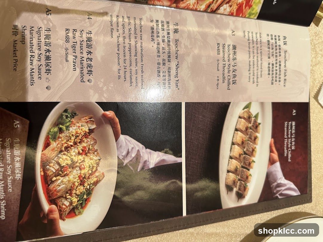 Teochew Cuisine Menu