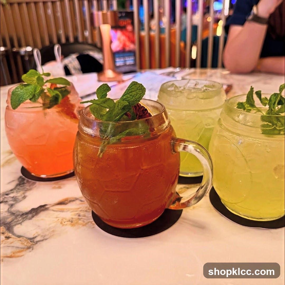 Four Colorful Cocktails