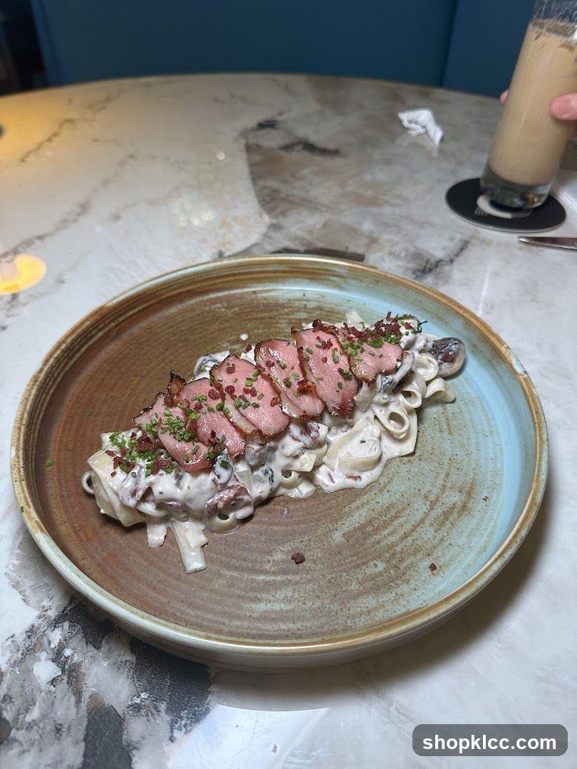 Pasta Dish with Sliced Meat