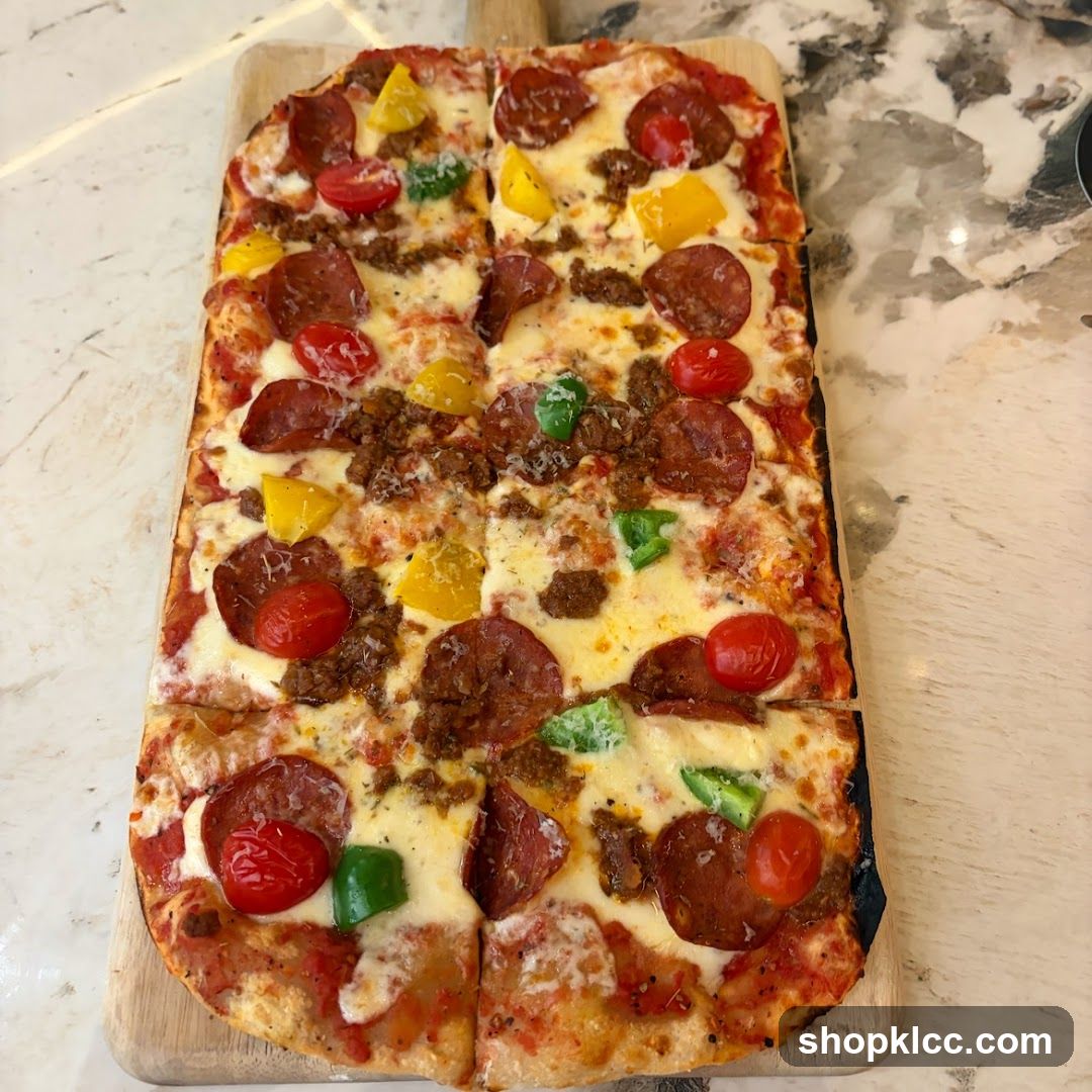 Rectangular Pizza with Toppings