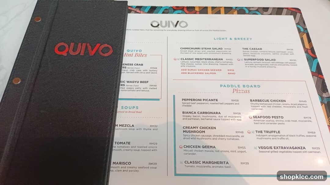 QUIVO Menu