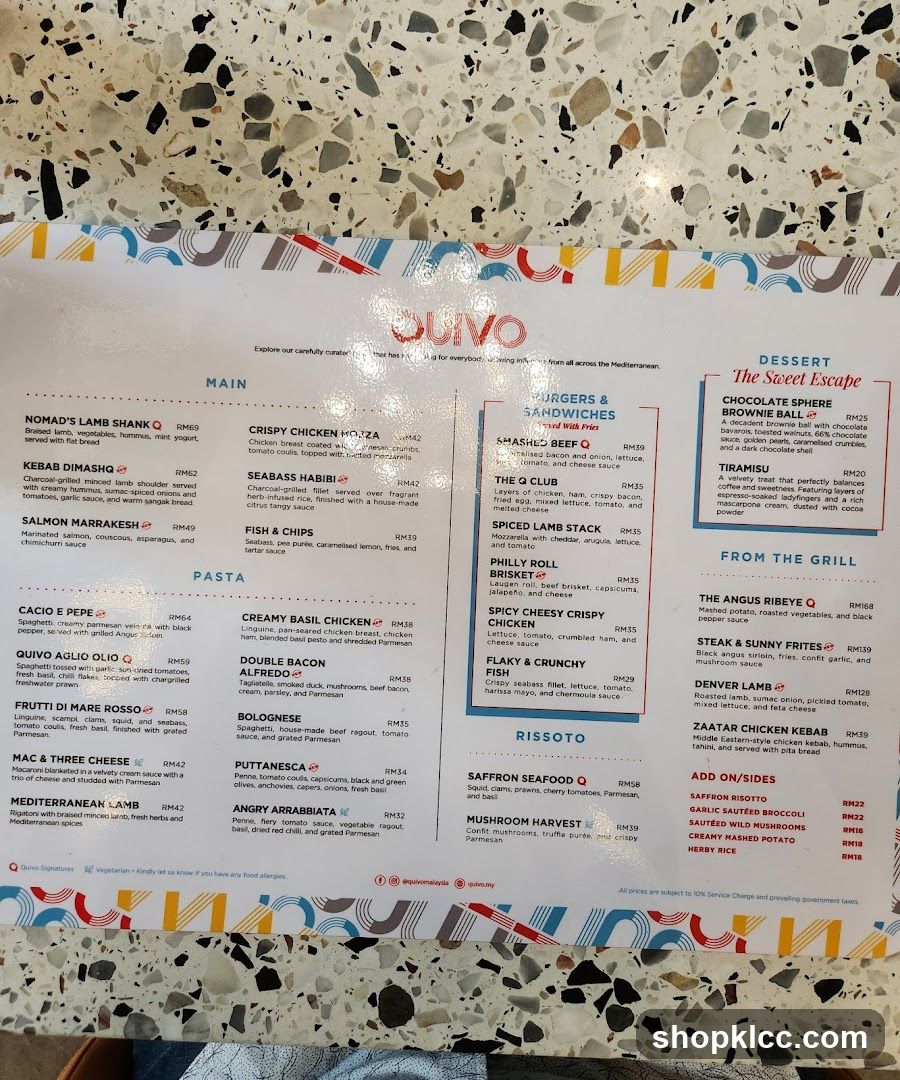 Quivo Menu