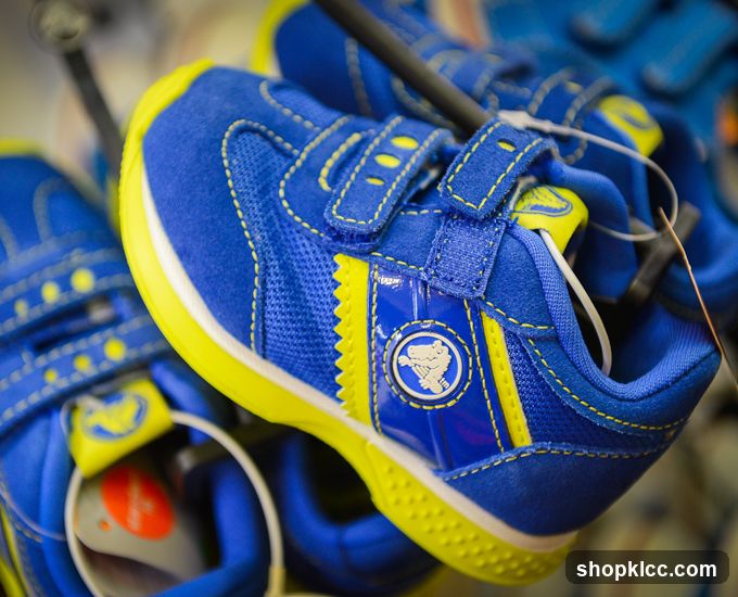 Blue and Yellow Children's Shoes