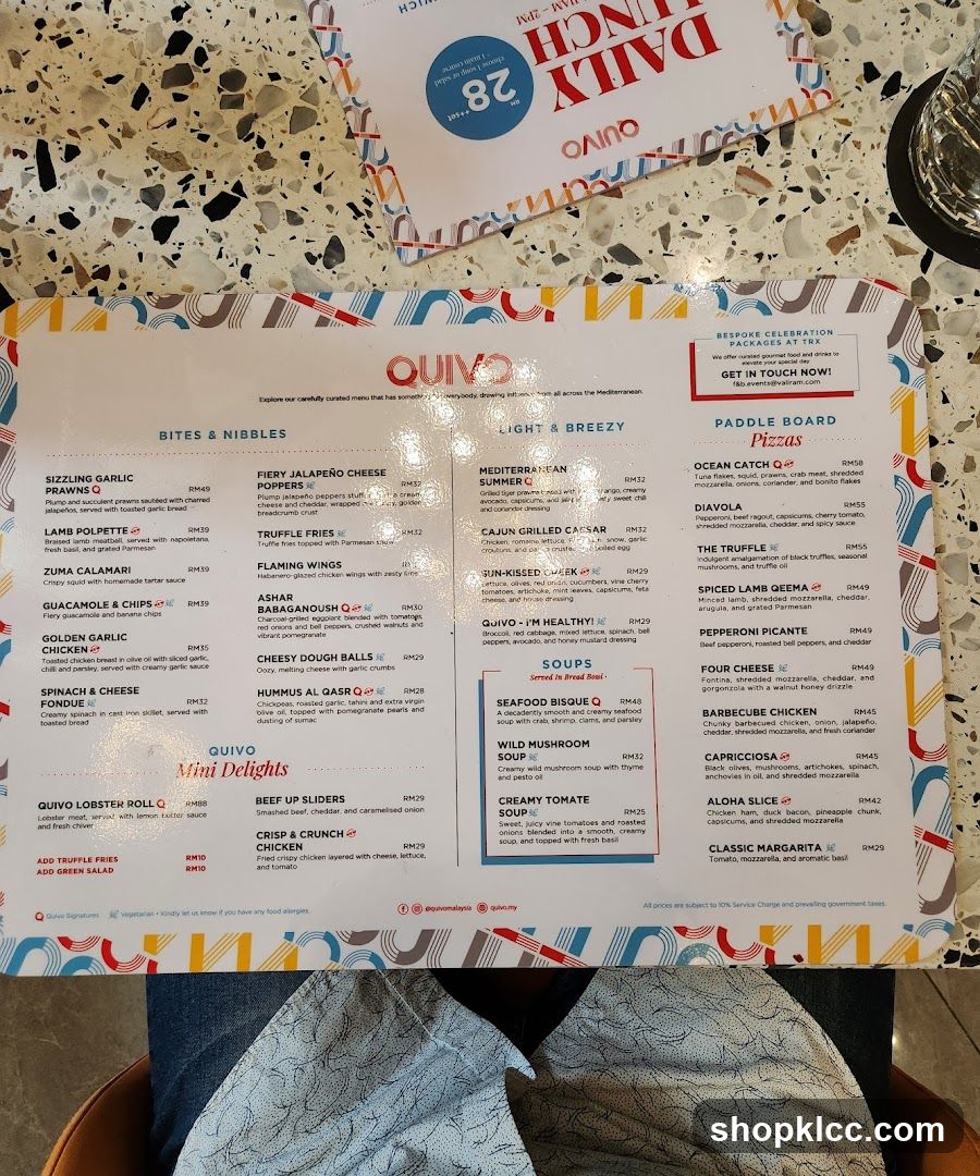 QUIVO Menu
