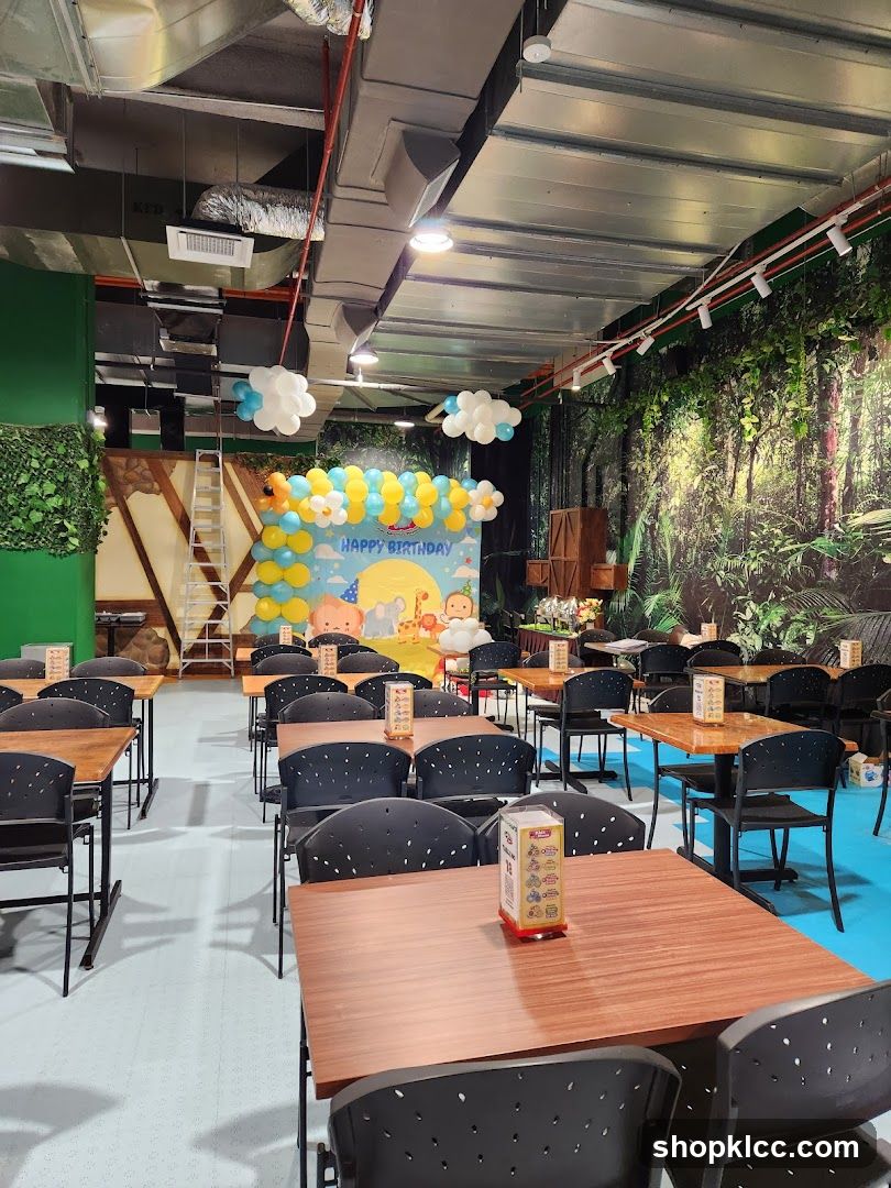 Birthday Party Setup in Restaurant Interior