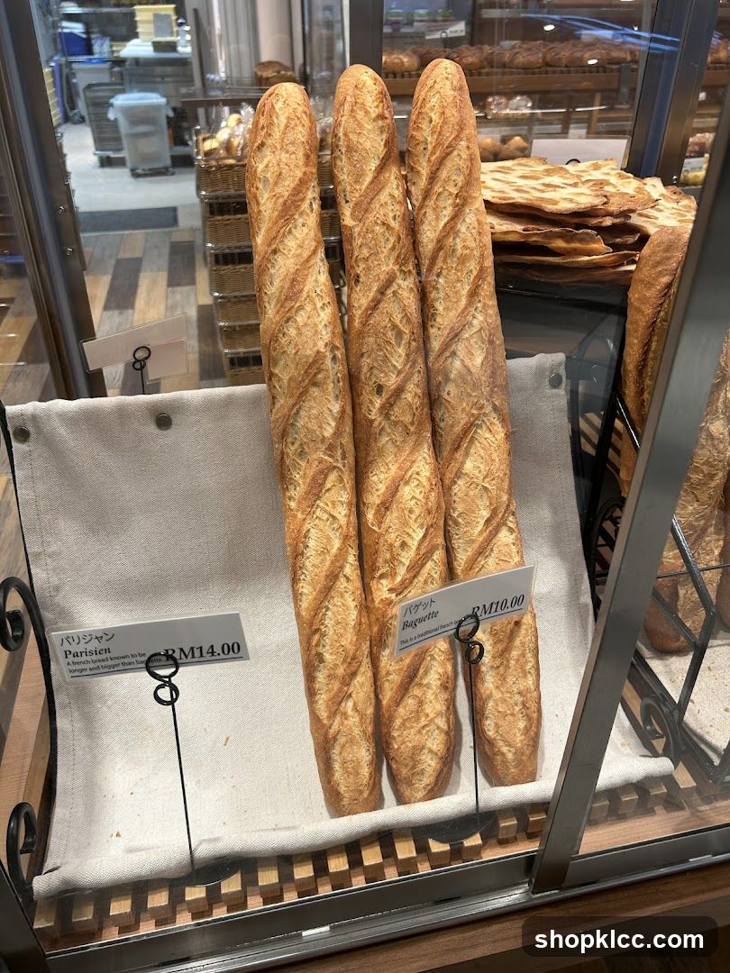 Baguette Display in Bakery