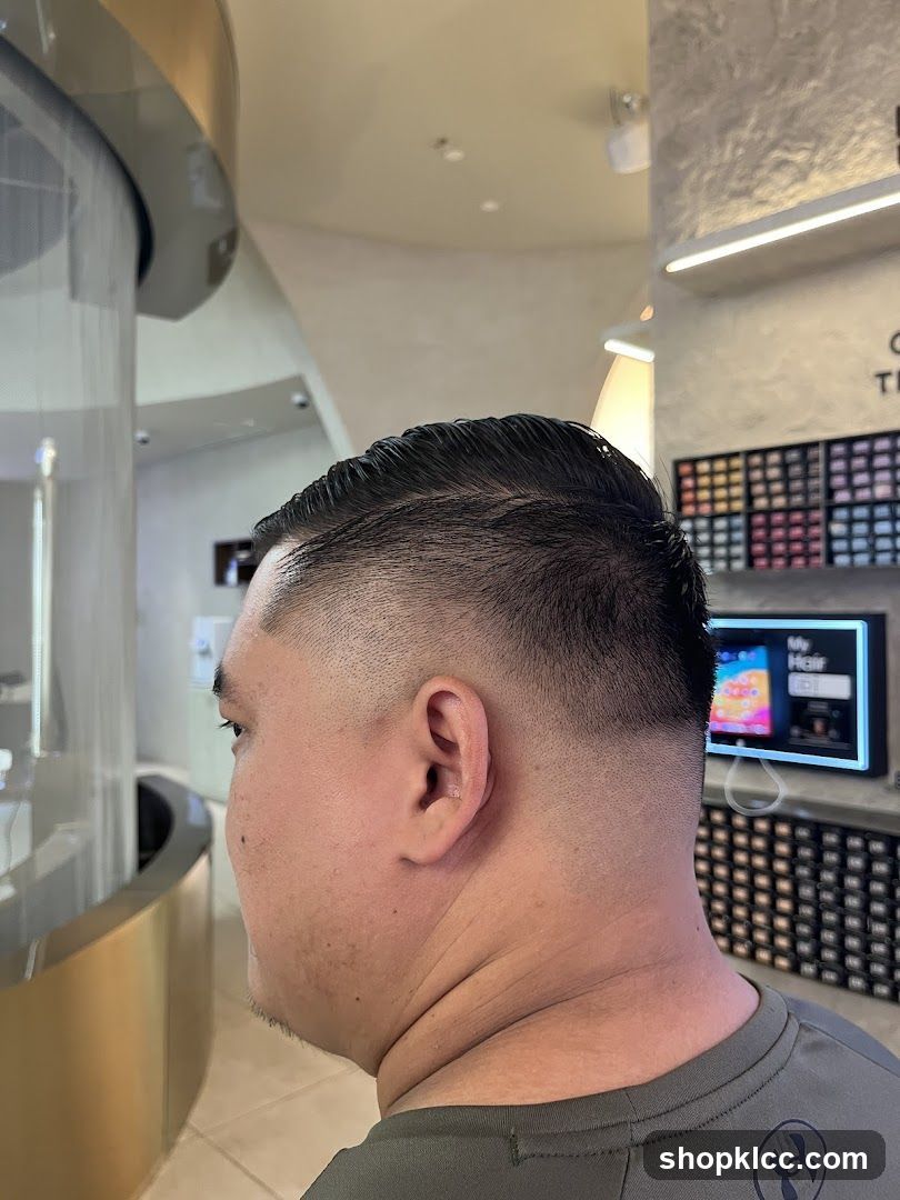 Man with a fresh haircut