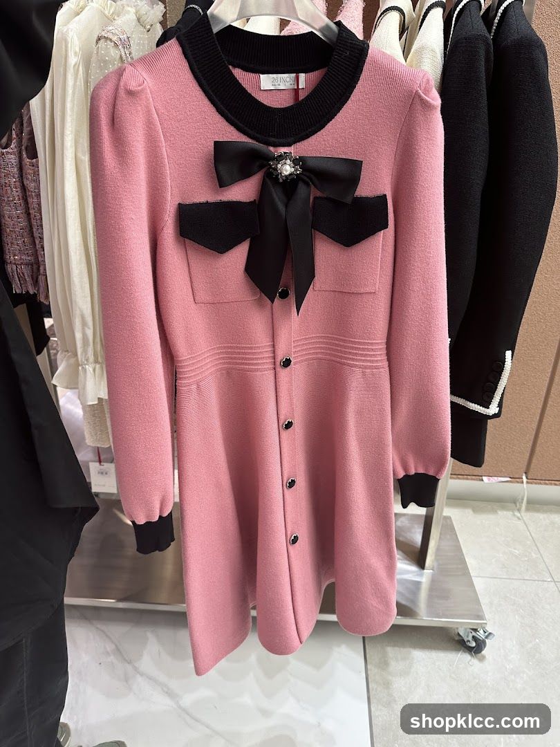 Pink and Black Dress