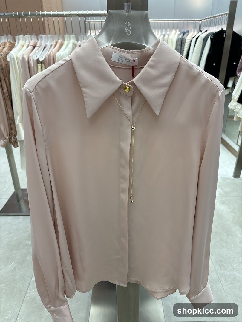 Pink Blouse with Necklace