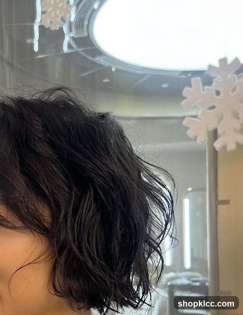 Wet Hair and Snowflake Decorations