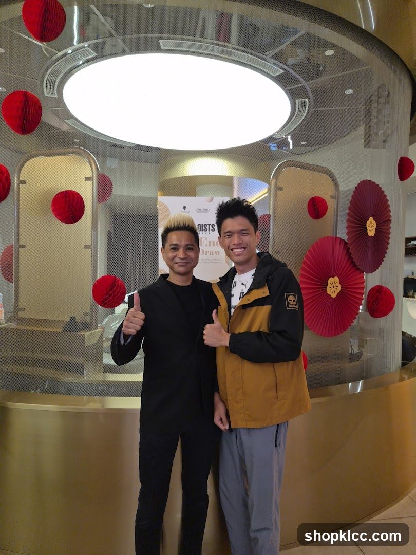 Two men posing for a photo