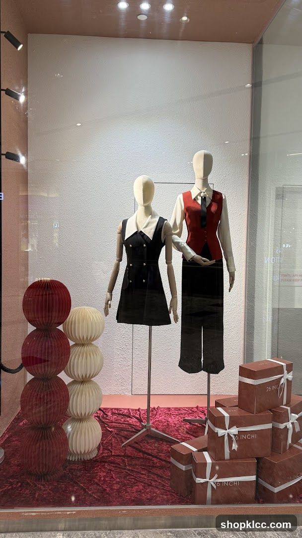 Store Window Display with Mannequins and Gift Boxes