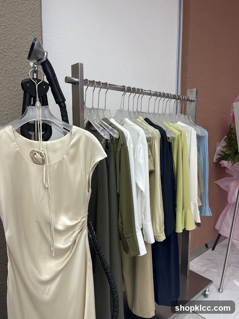 Clothing Rack with Garments