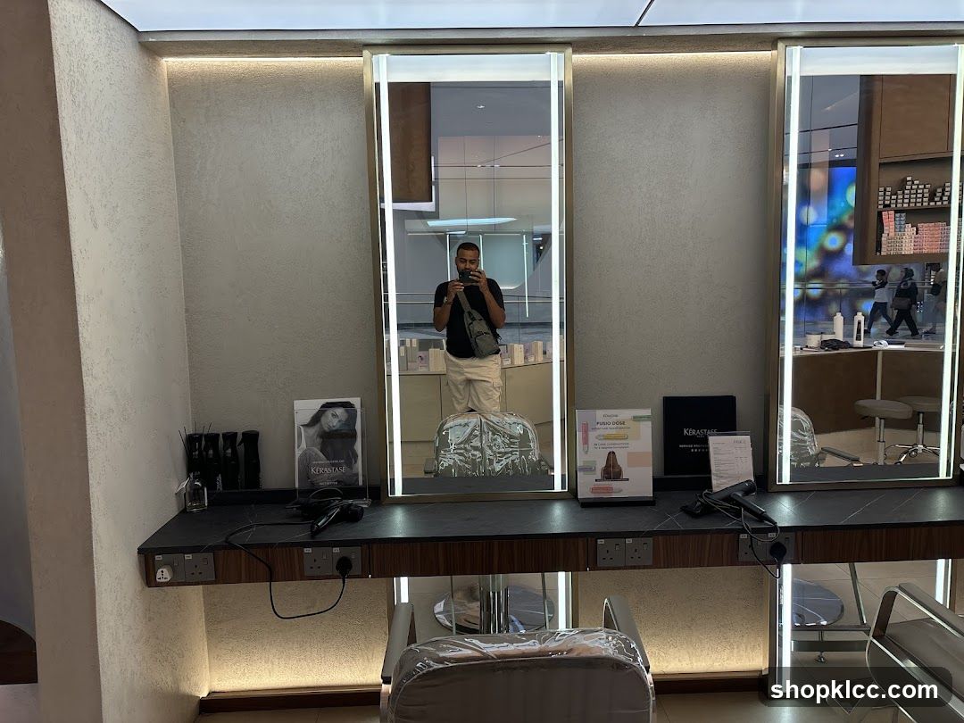 Salon Interior with Mirrors and Styling Stations