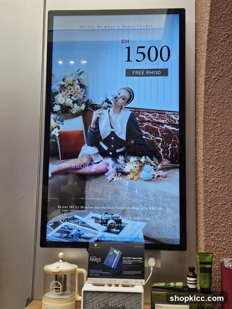 Advertisement for 26City Member Store Credit
