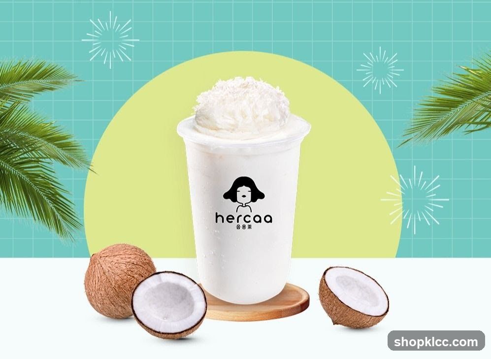hercaa coconut drink advertisement
