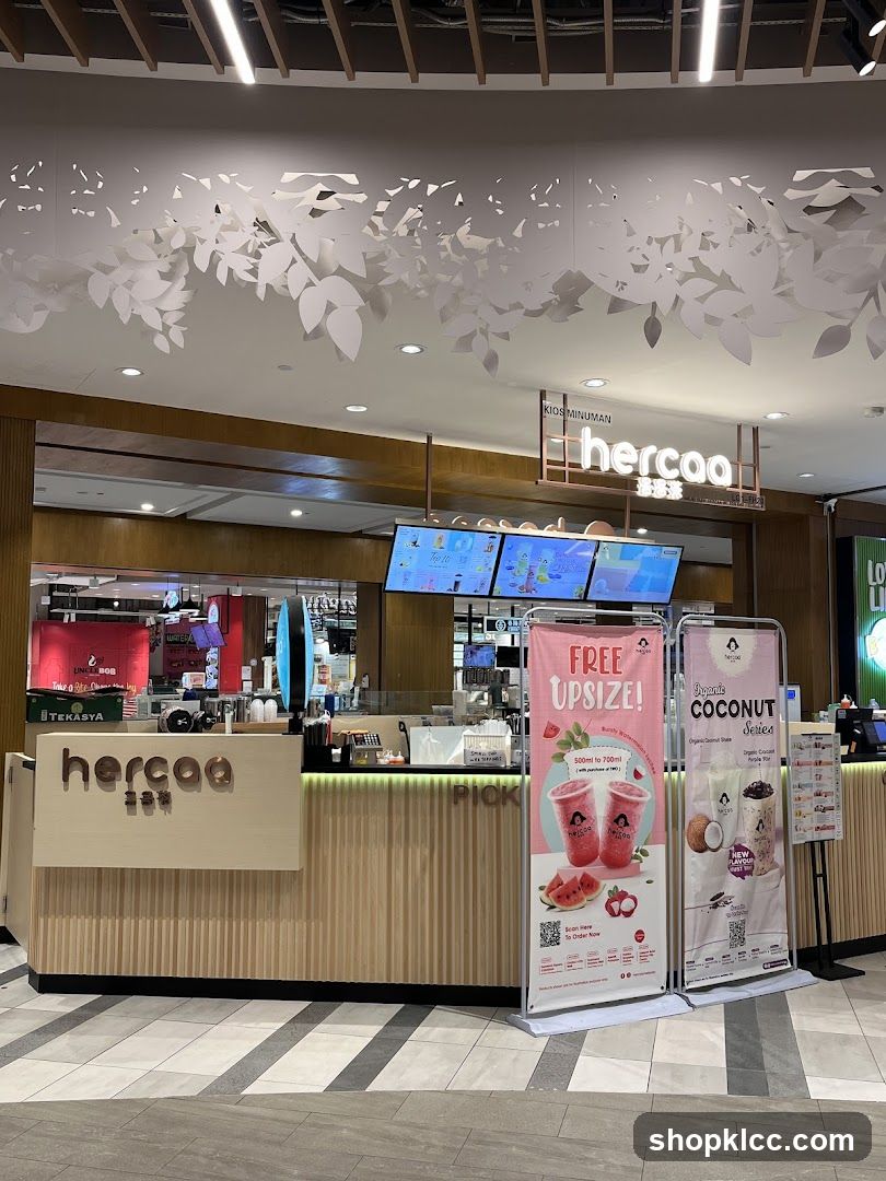 hercoo shop interior and ads