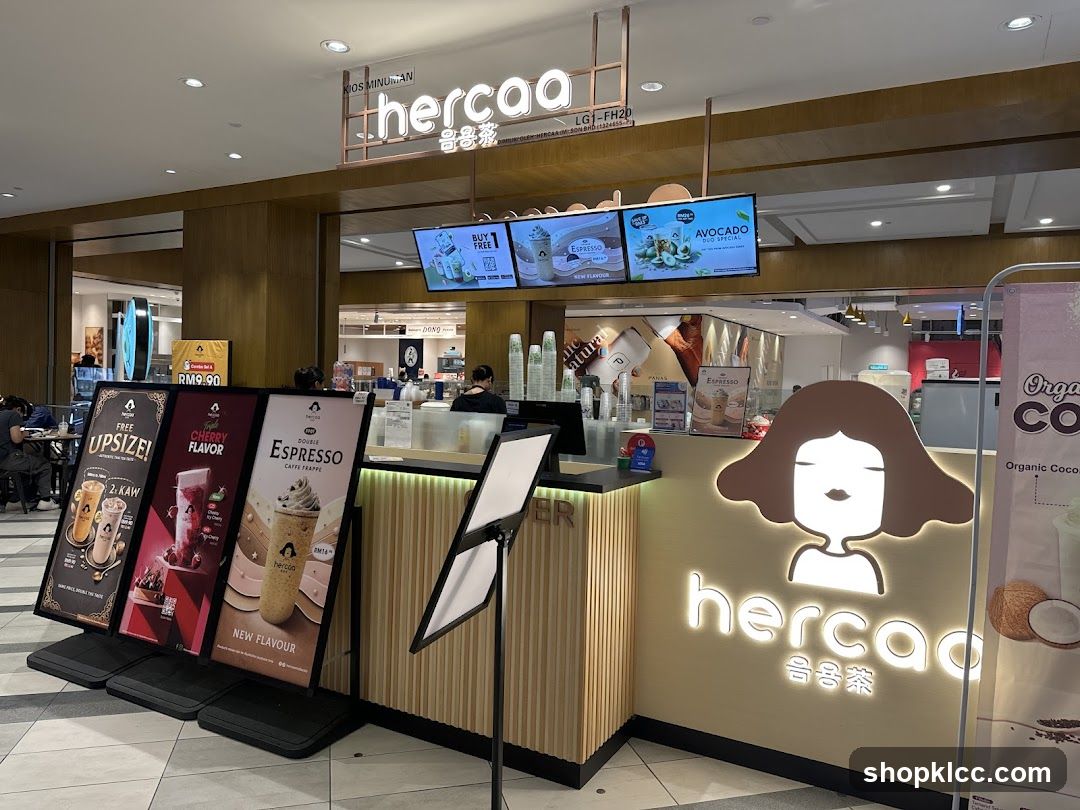 hercao store interior and signage display
