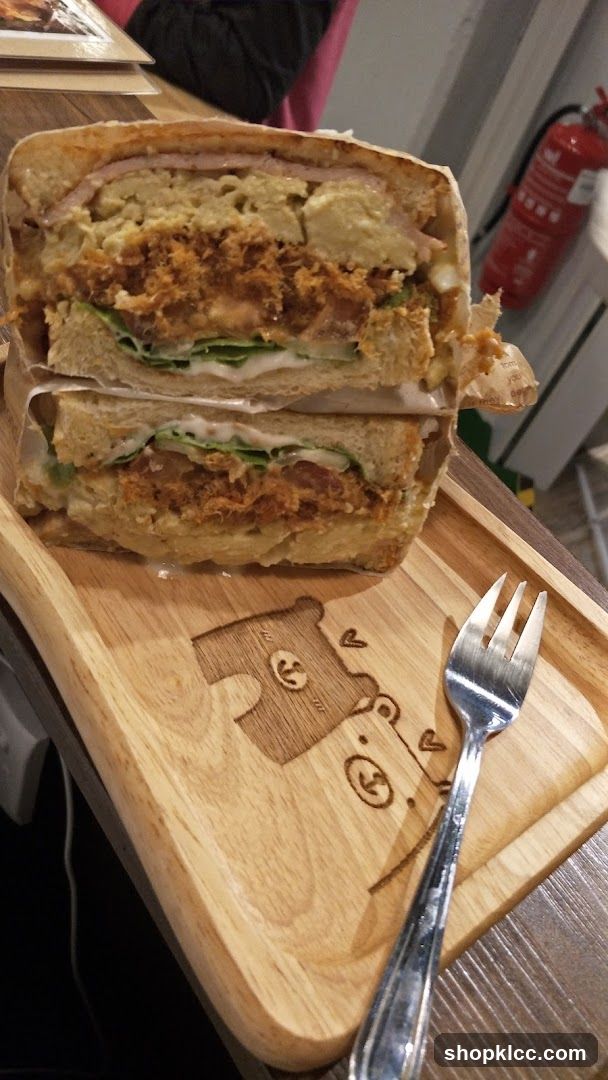 Sandwich on Wooden Board