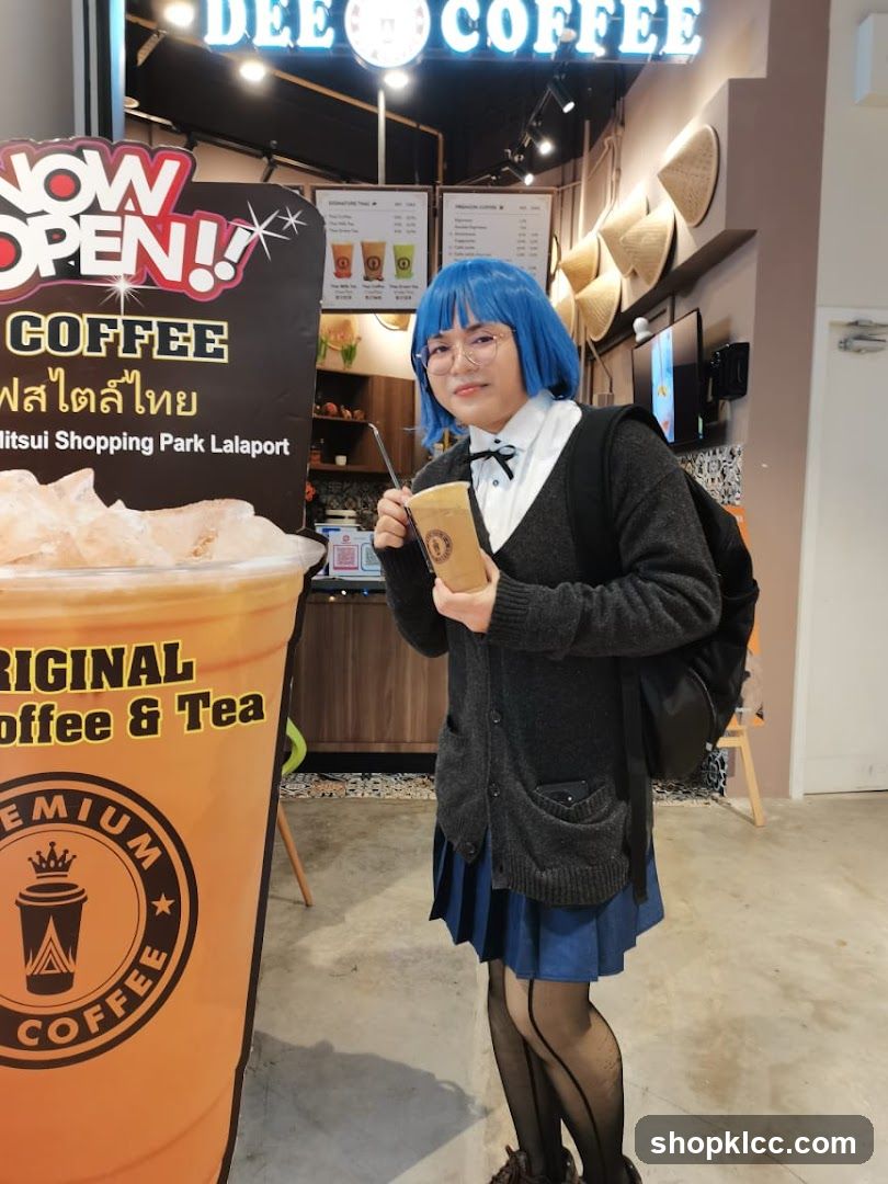 Dee Coffee Shop Interior with Cosplayer