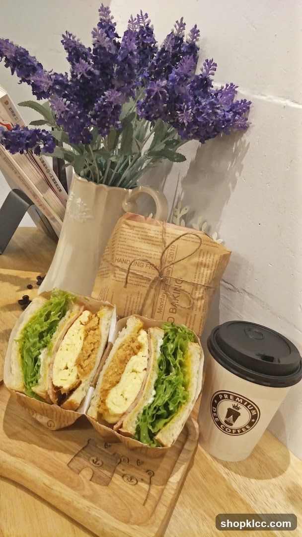 Food and Drink Display with Lavender