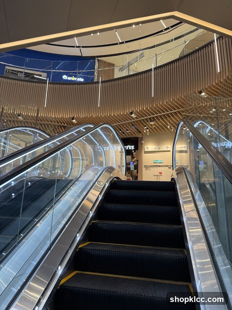 Shopping Mall Interior with Escalators