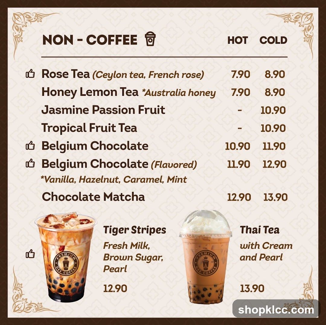 Non-Coffee Menu