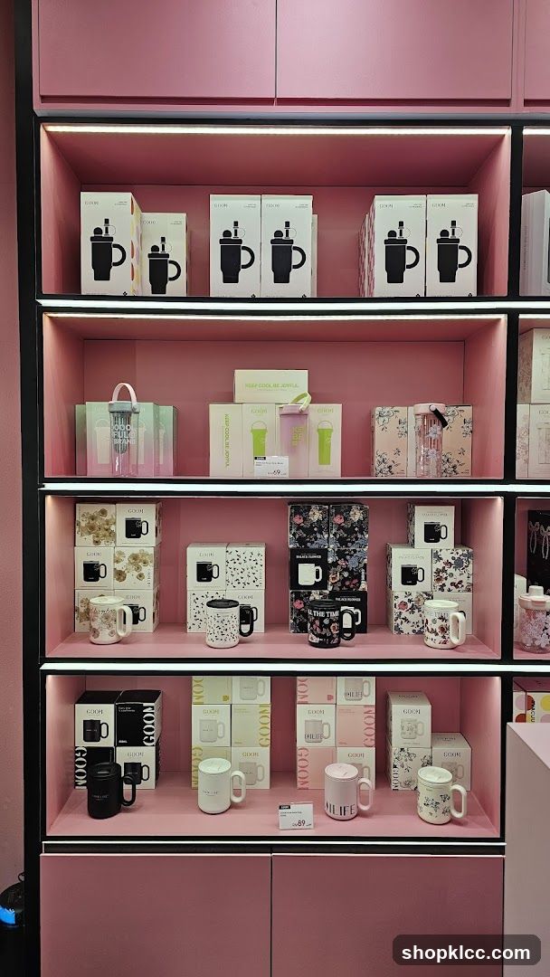 Pink Shelf Display