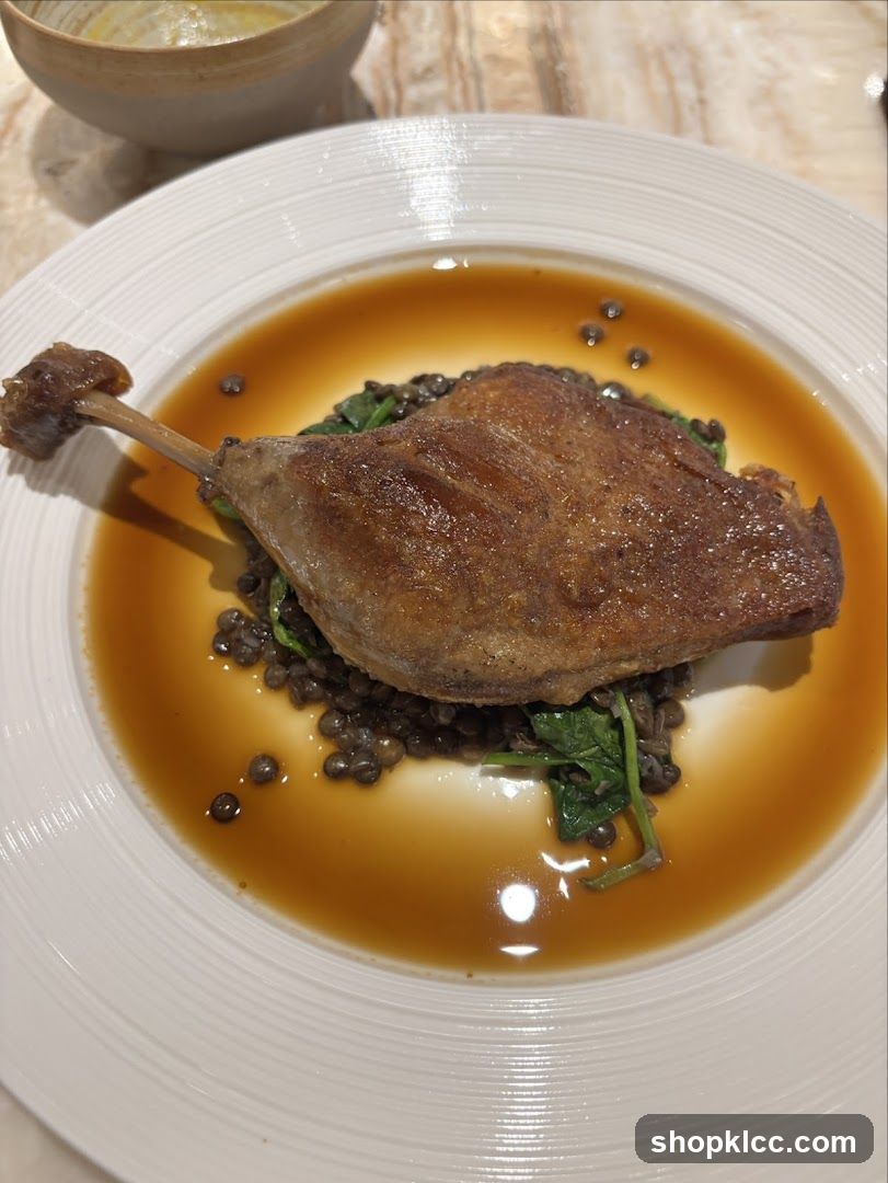 Duck Confit with Lentils and Greens