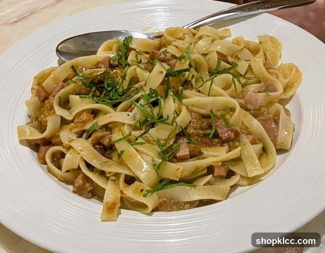Fettuccine with Ham and Herbs