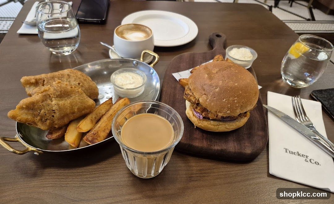 Burger and Fish and Chips