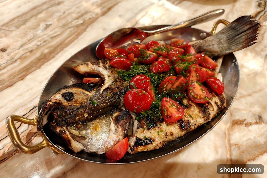 Whole Grilled Fish with Tomatoes and Herbs