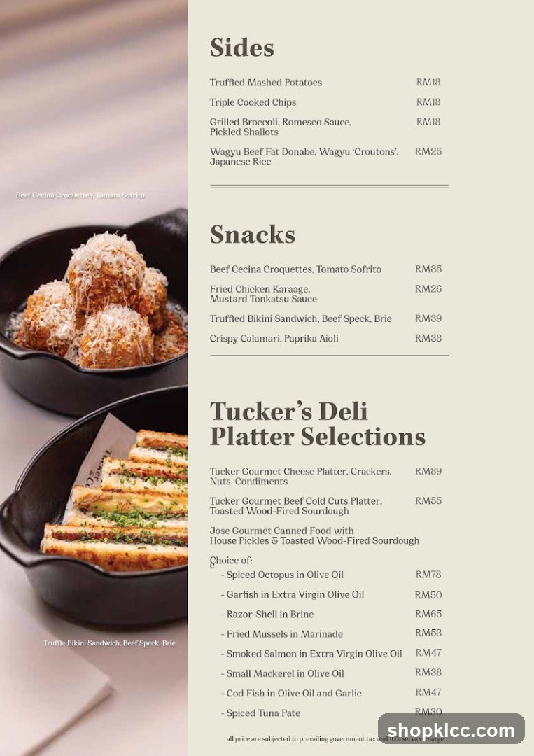 Tucker's Deli Menu